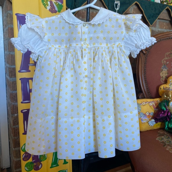 C I Castro Co Vintage Infant Girls Yellow & White  Dress size 9 months - Picture 7 of 12